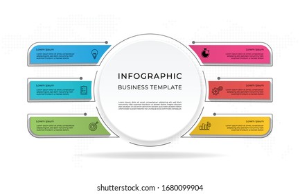 Presentation infographic template 6 options.