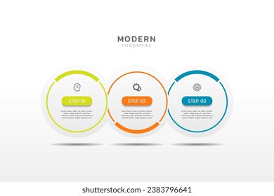 Presentation infographic template business concept with 3 step
