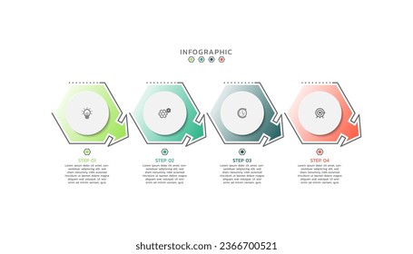 Presentation infographic template flat design