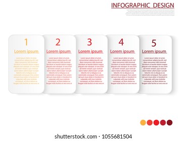 presentation infographic templates with 5 options,5 steps