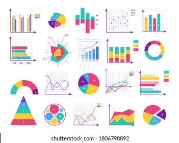 Presentation infographic. Vector flowchart timeline process chart, organization workflow, number option diagrams, business step, percentage and statistic data visualization illustration. Isolated set