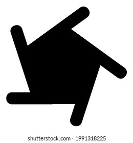 Präsentation, Infografiken, Diagramm Startvorlage. Pentagon