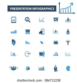 presentation infographics icons
