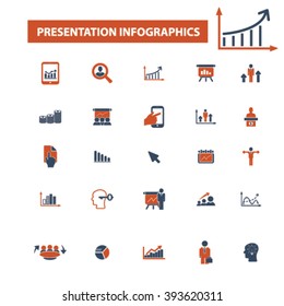iconos de infografía de presentación
