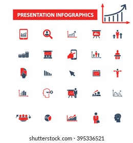iconos de infografía de presentación
