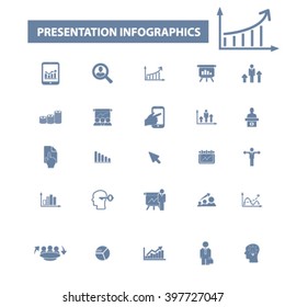 iconos de infografía de presentación
