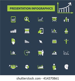iconos de infografía de presentación
