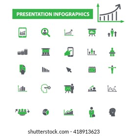 iconos de infografía de presentación
