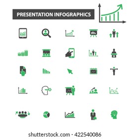 iconos de infografía de presentación
