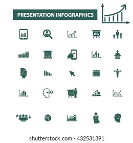 Präsentationsinfografiksymbole
