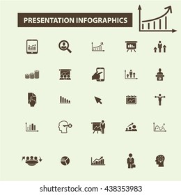 Präsentationsinfografiksymbole