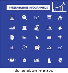 iconos de infografía de presentación