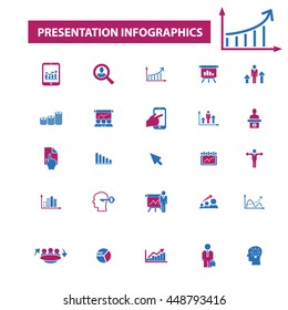 iconos de infografía de presentación