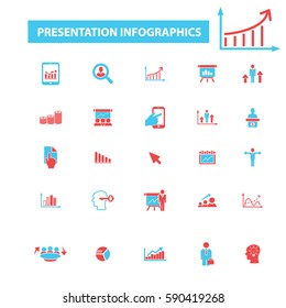 iconos de infografía de presentación
