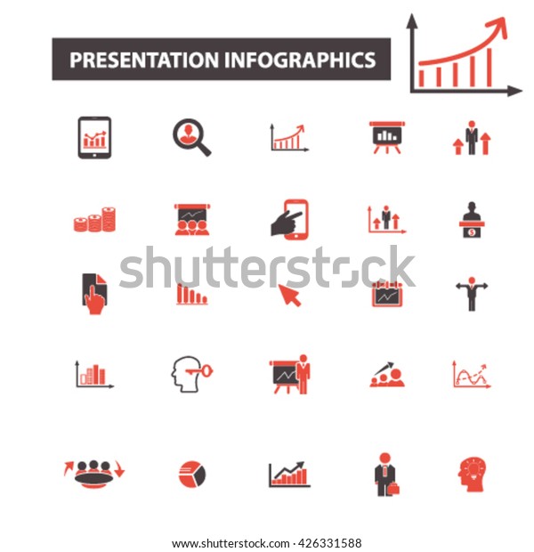 Presentation Infographics Icons Stock Vector (Royalty Free) 426331588