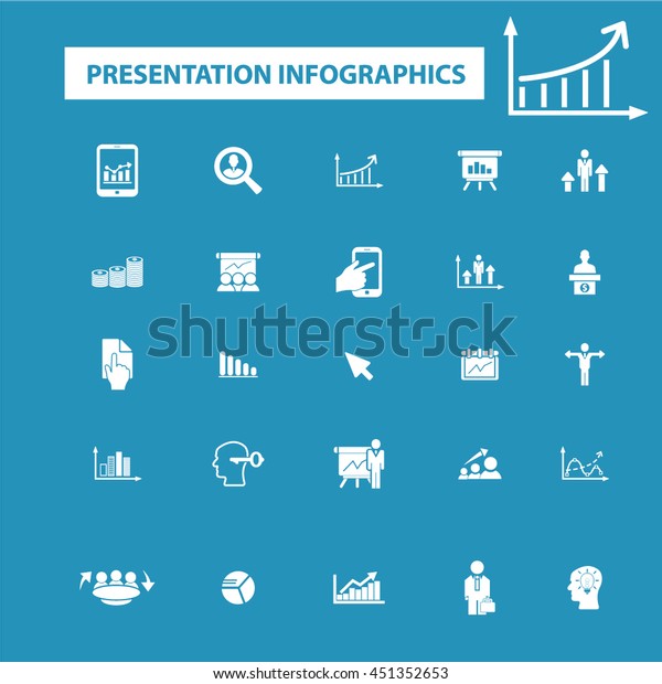 Presentation Infographics Icons Stock Vector (Royalty Free) 451352653 ...