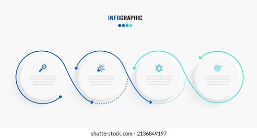 Presentation Infograpics template. Business concept with 3 number options and marketing icons. Vector illustration. Can be used for workflow layout, annual report, info chart, web design.