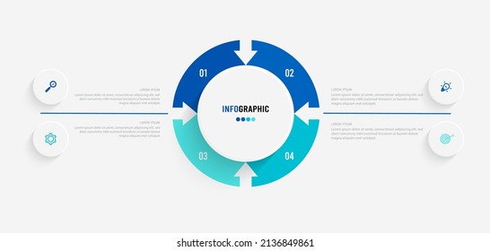 Presentation Infograpics template. Business concept with 3 number options and marketing icons. Vector illustration. Can be used for workflow layout, annual report, info chart, web design.