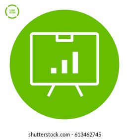 presentation isolated minimal icon. graph  line vector icon for websites and mobile minimalistic flat design.