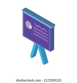 Presentation isometric left top view 3D icon
