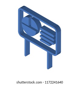 Presentation isometric left top view 3D icon