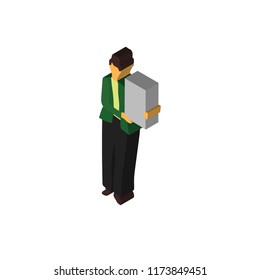 Presentation isometric left top view 3D icon