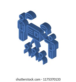 Presentation isometric left top view 3D icon