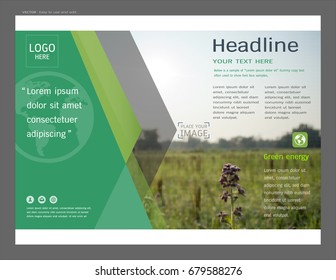 Presentation layout design for business and greenery template, Inspiration for your design all media, Easy to use and edit by add your own logo, images, and text, whatever you want.
