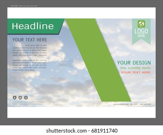 Presentation layout design for business and greenery template, Inspiration for your design all media, Easy to use and edit by add your own logo, images, and text, whatever you want.