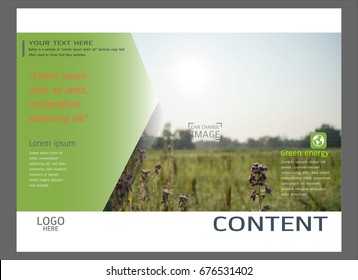 Presentation layout design for greenery cover page template, Inspiration for your design all media, Easy to use and edit by add your own logo, images, and text, whatever you want.