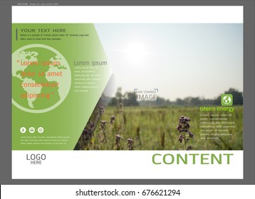 Presentation layout design for greenery cover page template, Inspiration for your design all media, Easy to use and edit by add your own logo, images, and text, whatever you want.