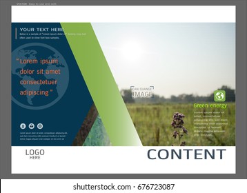 Presentation layout design for greenery cover page template, Inspiration for your design all media, Easy to use and edit by add your own logo, images, and text, whatever you want.