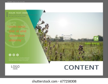 Presentation layout design for greenery cover page template, Inspiration for your design all media, Easy to use and edit by add your own logo, images, and text, whatever you want.