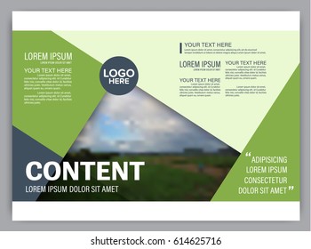 Presentation layout design template. Annual report cover page. greenery modern background. illustration vector artwork