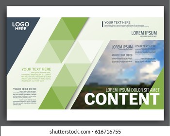 Presentation layout design template. Annual report cover page. greenery modern background. illustration vector artwork