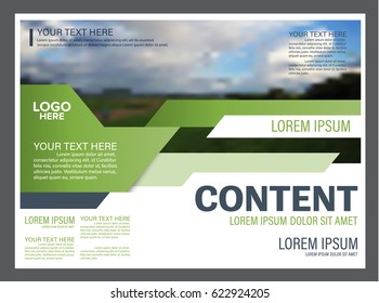 Presentation layout design template. Annual report cover page. greenery modern background. illustration vector artwork