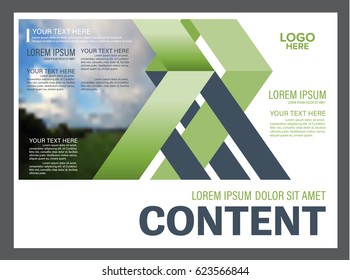 Presentation layout design template. Annual report cover page. greenery modern background. illustration vector artwork