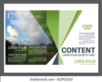 Presentation layout design template. Annual report cover page. greenery modern background. illustration vector artwork