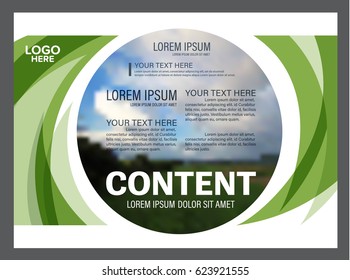Presentation layout design template. Annual report cover page. greenery modern background. illustration vector artwork