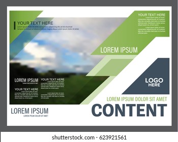 Presentation layout design template. Annual report cover page. greenery modern background. illustration vector artwork