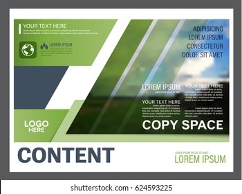 Presentation layout design template. Annual report cover page. greenery modern background. illustration vector artwork