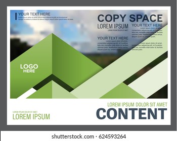 Presentation layout design template. Annual report cover page. greenery modern background. illustration vector artwork