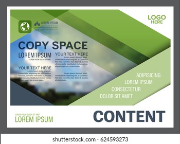 Presentation layout design template. Annual report cover page. greenery modern background. illustration vector artwork