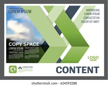 Presentation layout design template. Annual report cover page. greenery modern background. illustration vector artwork