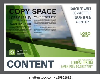 Presentation layout design template. Annual report cover page. greenery modern background. illustration vector artwork