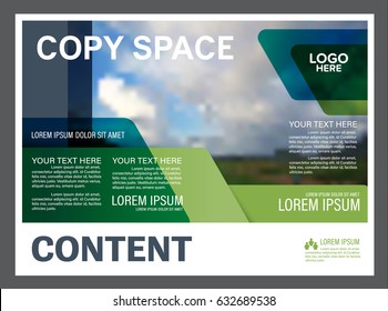 Presentation layout design template. Annual report cover page. greenery modern background. illustration vector artwork