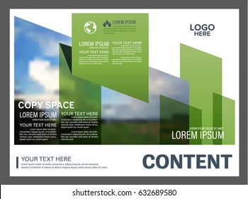 Presentation layout design template. Annual report cover page. greenery modern background. illustration vector artwork
