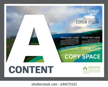 Presentation layout design template. Annual report cover page. Modern background. illustration vector artwork