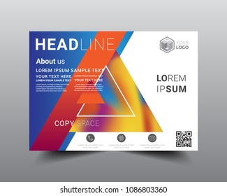 Presentation layout design template, Brochure, Flyer Design, Annual report, Cover design template, Abstract art Vivid color style, Flat style vector illustration artwork A4 size.