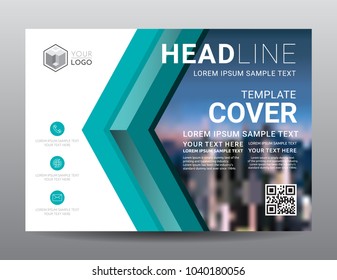 Presentation layout design template. Business Financial for background, Fold leaflet, Flyer, Magazine, Annual report, Book Cover, Blur city background, Flat style vector illustration artwork A4 size.